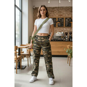 NWT Levi's '94 Baggy Cargo Pants  Color: Green Camouflage Size: 28× 30